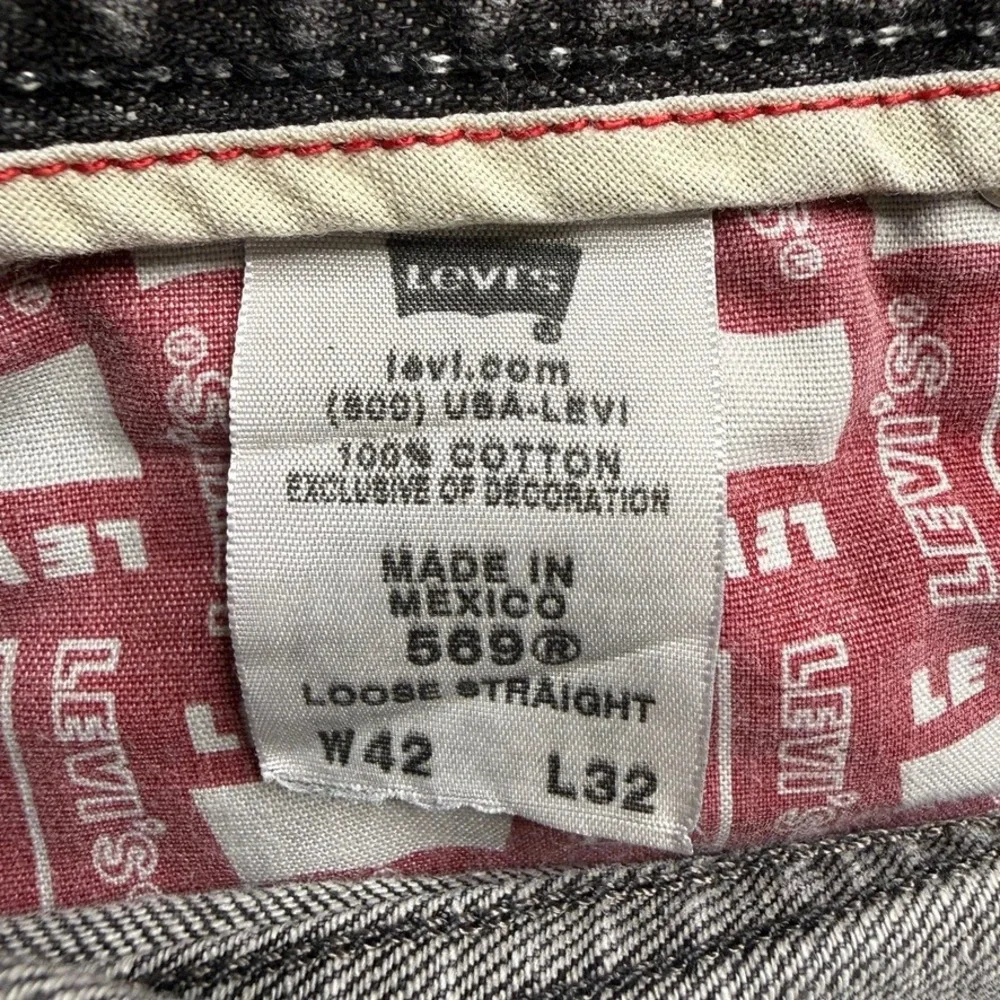 VTG Levis 569 Jeans Baggy Loose Straight Fit 42x32 (FIT 41x30) Y2K Skater Retro